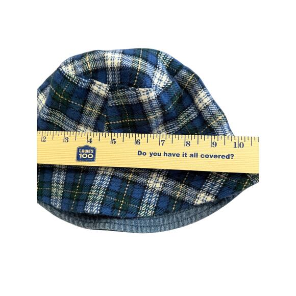 Baby Gap Reversible Unisex Baby Toddler Bucket Hat Plaid Blue Denim Sun Cover - Picture 4 of 10